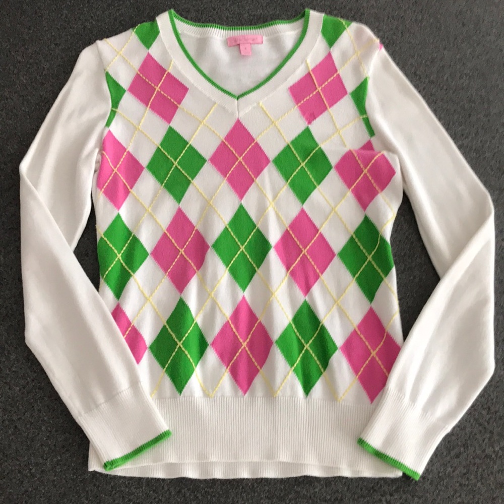 Lilly Pulitzer argyle sweater